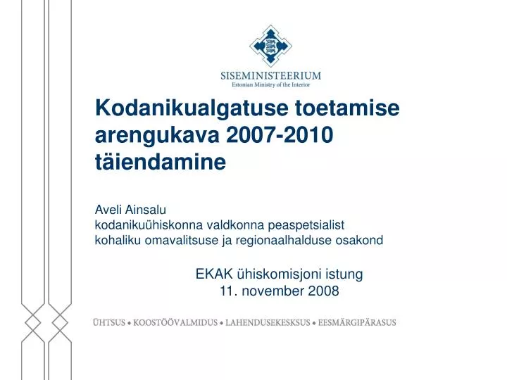 ekak hiskomisjoni istung 11 november 2008