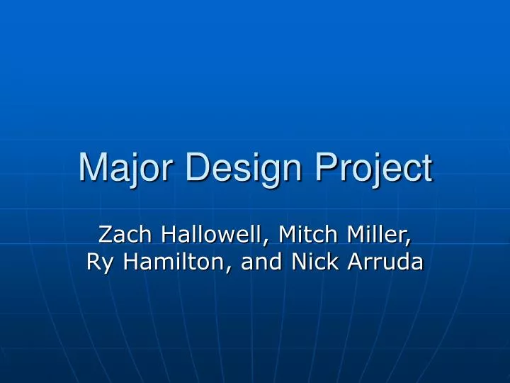 major design project
