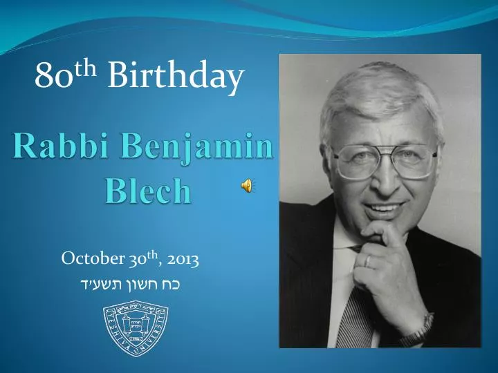 rabbi benjamin blech