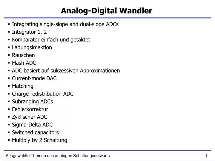 analog digital wandler
