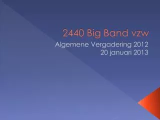 2440 big band vzw