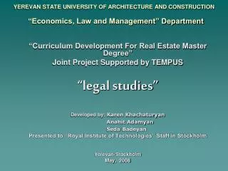 yerevan state university of architecture and construction