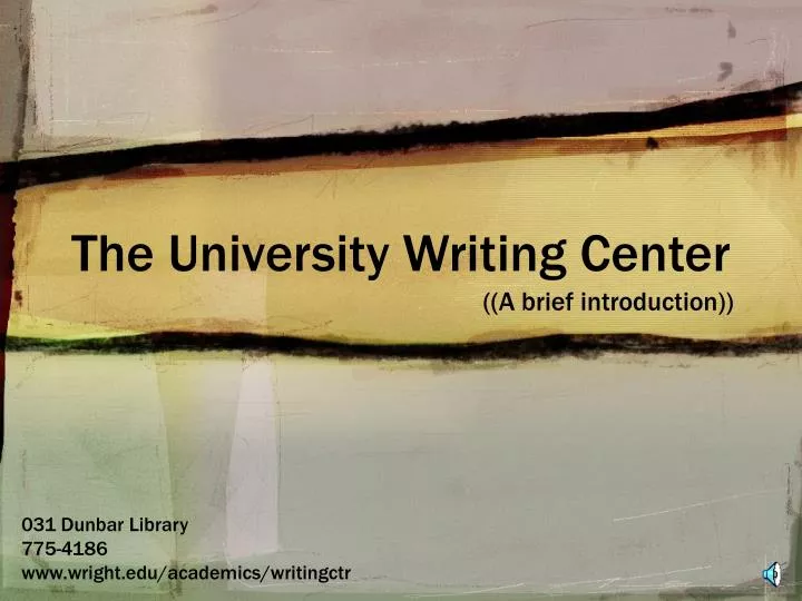 the university writing center
