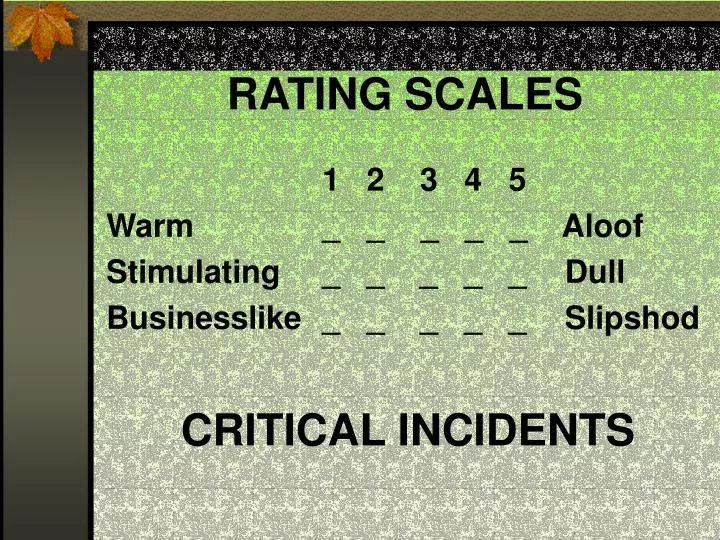 rating scales
