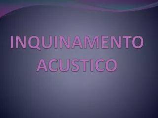 inquinamento acustico