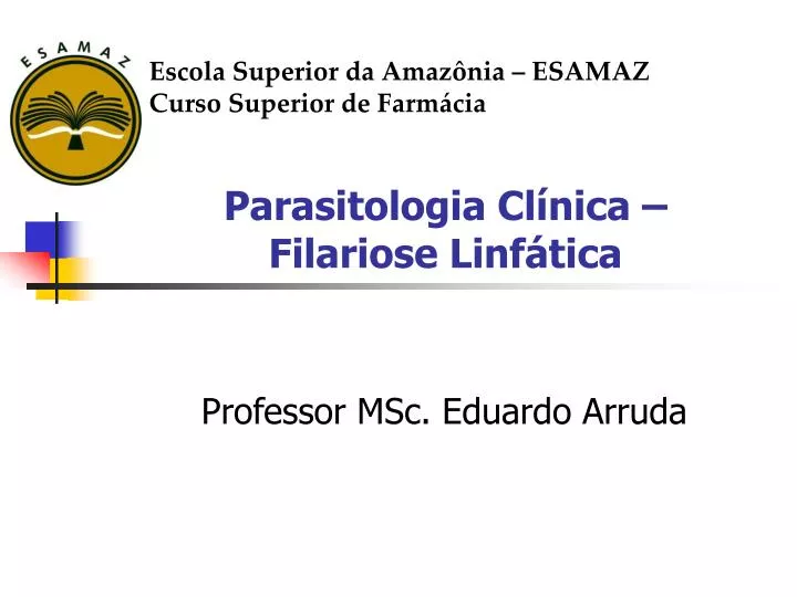 parasitologia cl nica filariose linf tica