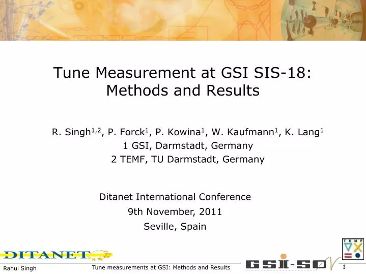 tune measurement at gsi sis 18 methods and results