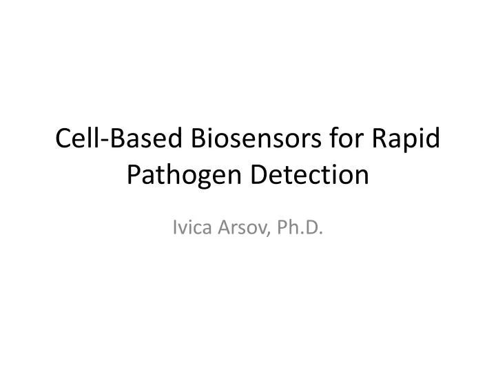 cell based biosensors for rapid pathogen detection