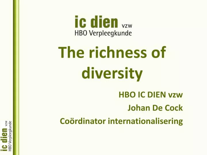 the richness of diversity