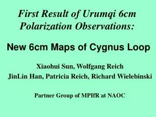 First Result of Urumqi 6cm Polarization Observations: