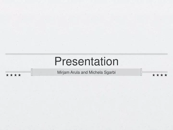 presentation