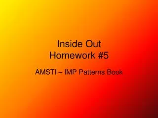 Inside Out Homework #5