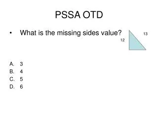 PSSA OTD