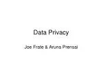 Data Privacy - slide 1