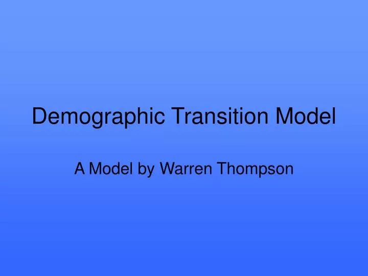 demographic transition model