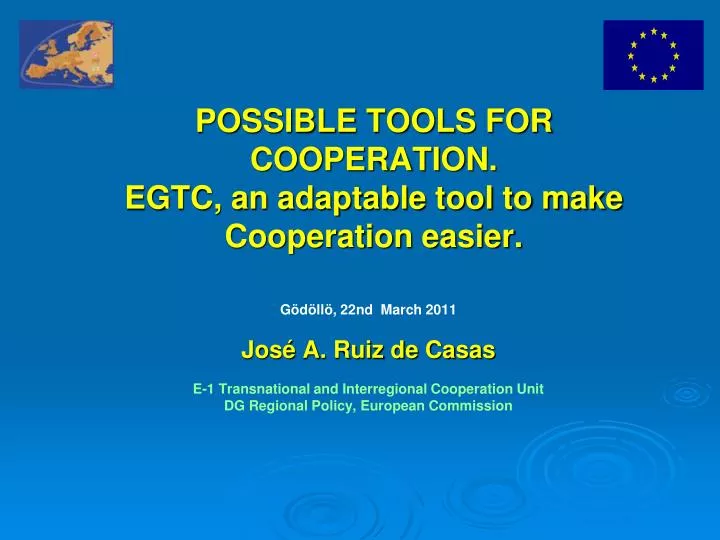 possible tools for cooperation egtc an adaptable tool to make cooperation easier