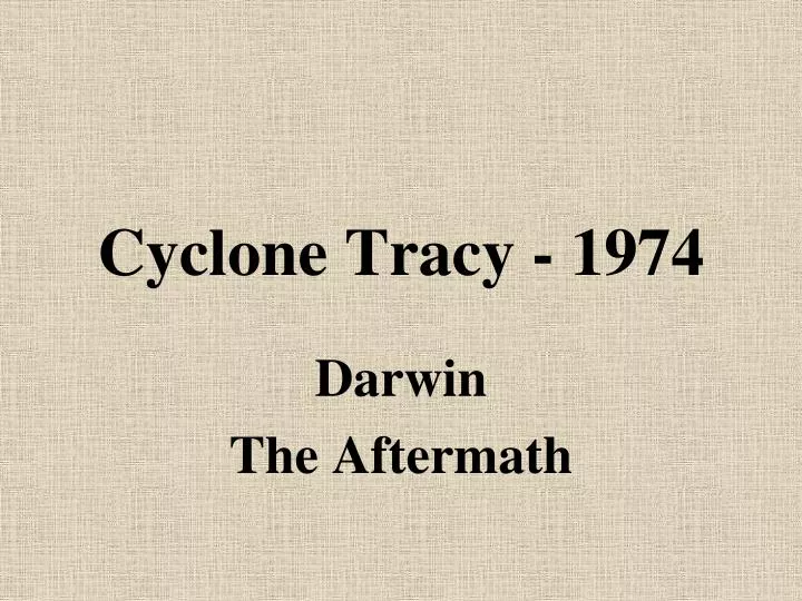 cyclone tracy 1974
