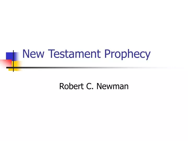 new testament prophecy