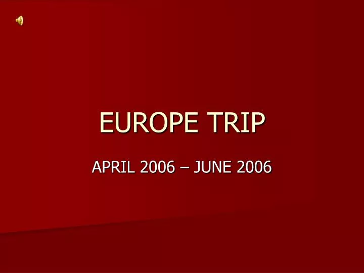 europe trip