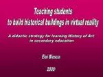 Teaching students to build historical buildings in virtual reality - slide 1
