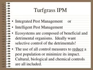 Turfgrass IPM