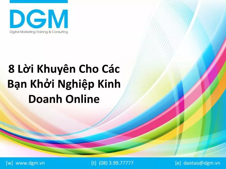 8 l i khuy n cho c c b n kh i nghi p kinh doanh online