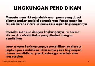 lingkungan pendidikan