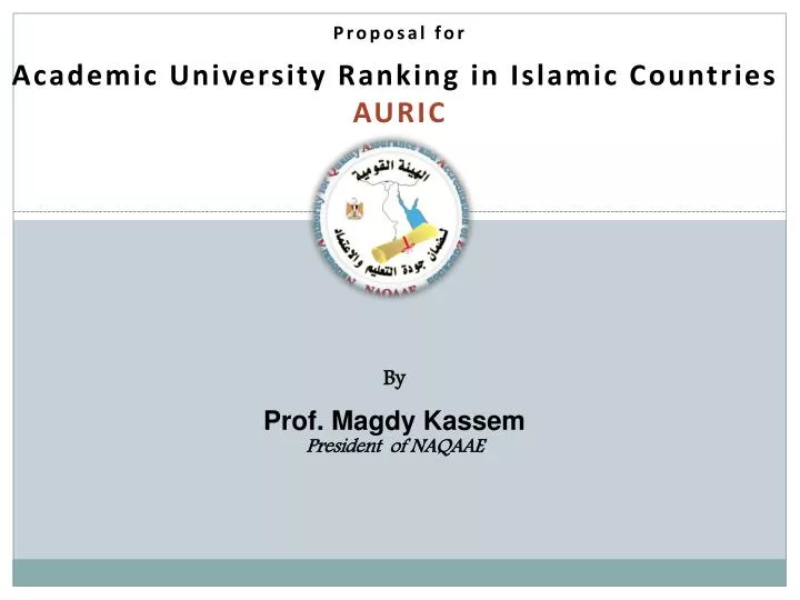 proposal for academic university ranking in islamic countries auric