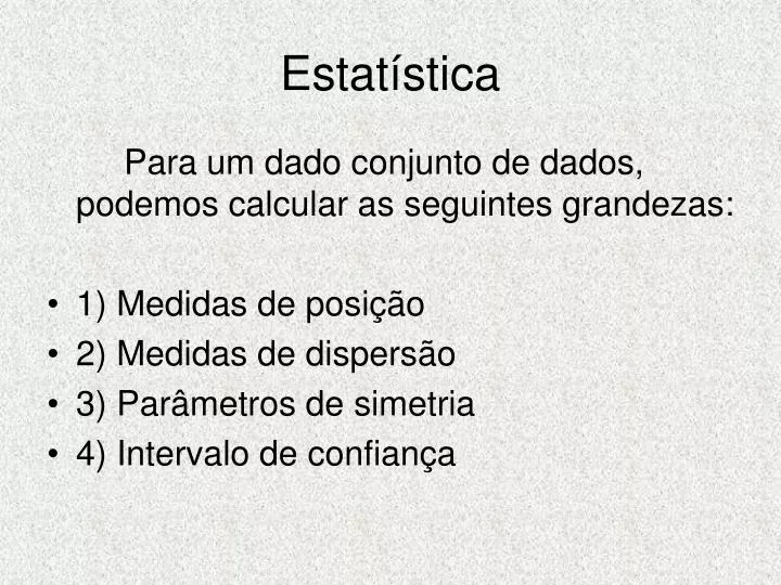 PPT - Estatística PowerPoint Presentation, Free Download - ID:5377943