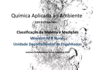 qu mica aplicada ao ambiente