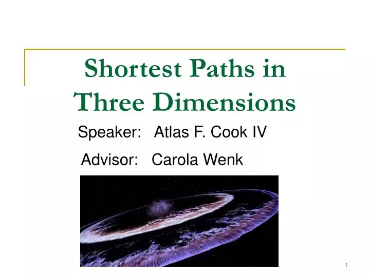 shortest paths in three dimensions