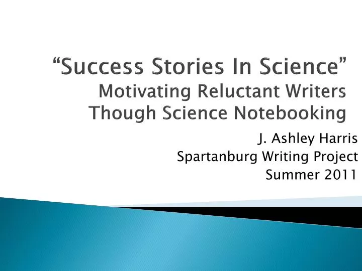success stories in science motivating reluctant writers though science notebooking