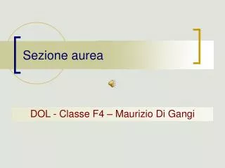 sezione aurea
