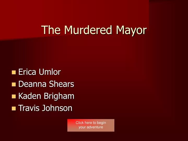 the murdered mayor