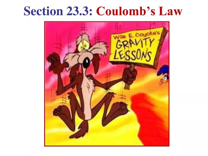 section 23 3 coulomb s law
