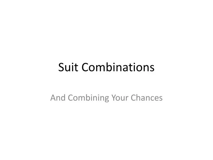 suit combinations