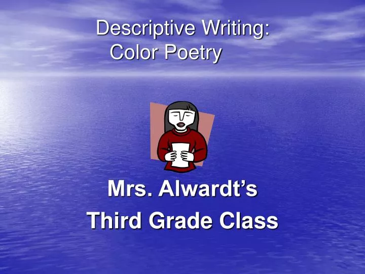 descriptive writing color poetry