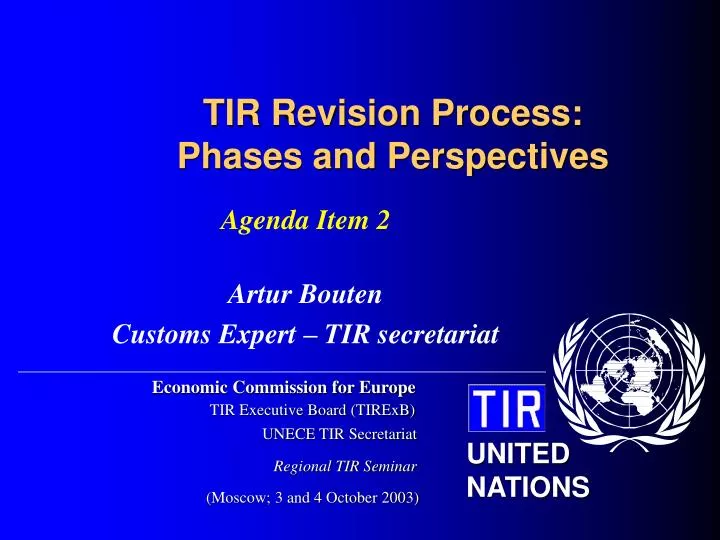 tir revision process phases and perspectives