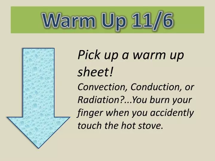 warm up 11 6