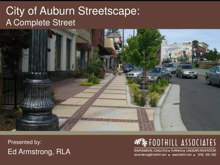 city of auburn streetscape a complete street