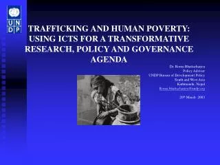TRAFFICKING AND HUMAN POVERTY: