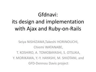 Gfdnavi: its design and implementation with Ajax and Ruby-on-Rails