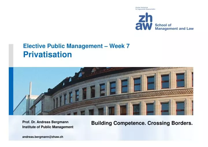 elective public management week 7 privatisation