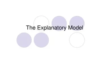 The Explanatory Model