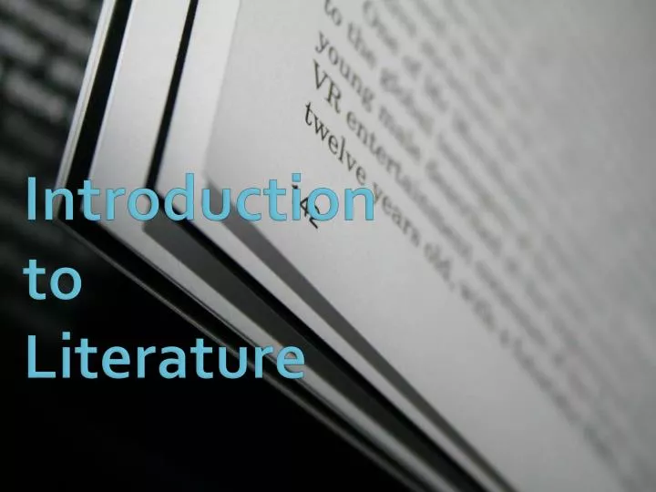 introduction to literature