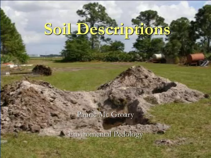soil descriptions