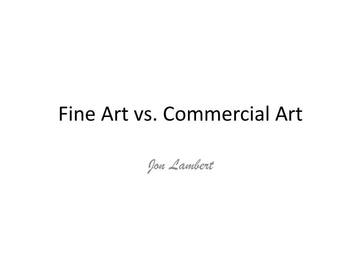 fine art vs commercial art