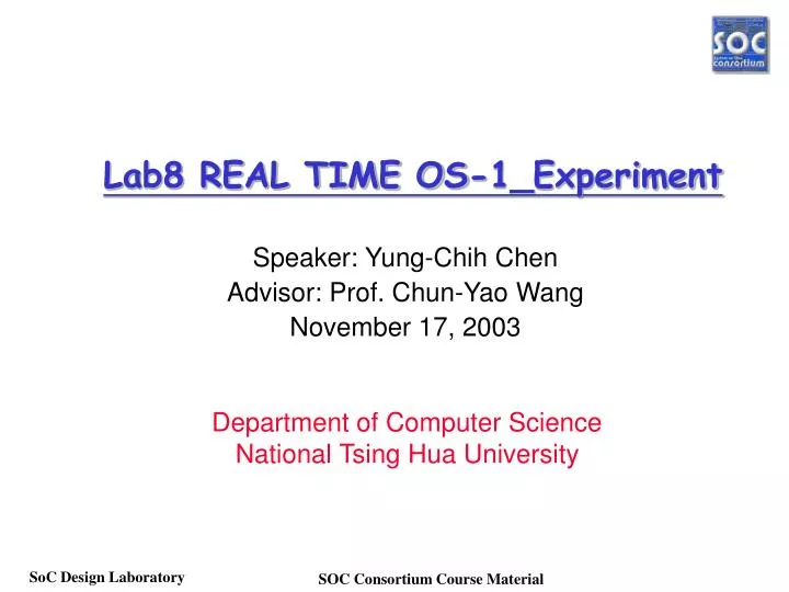 lab8 real time os 1 experiment