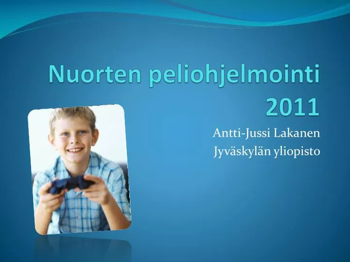nuorten peliohjelmointi 2011