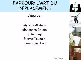 parkour l art du deplacement